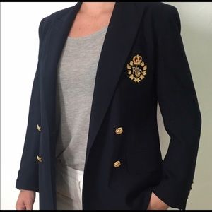 Blue Ralph Lauren CLASSIC Blazer with Crest